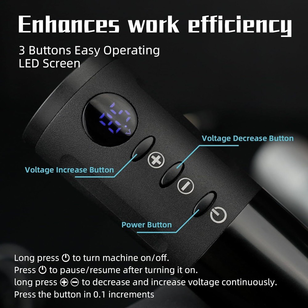 Wireless Tattoo Rotary Pen Brushless Machine Precise Control With Ring Switch