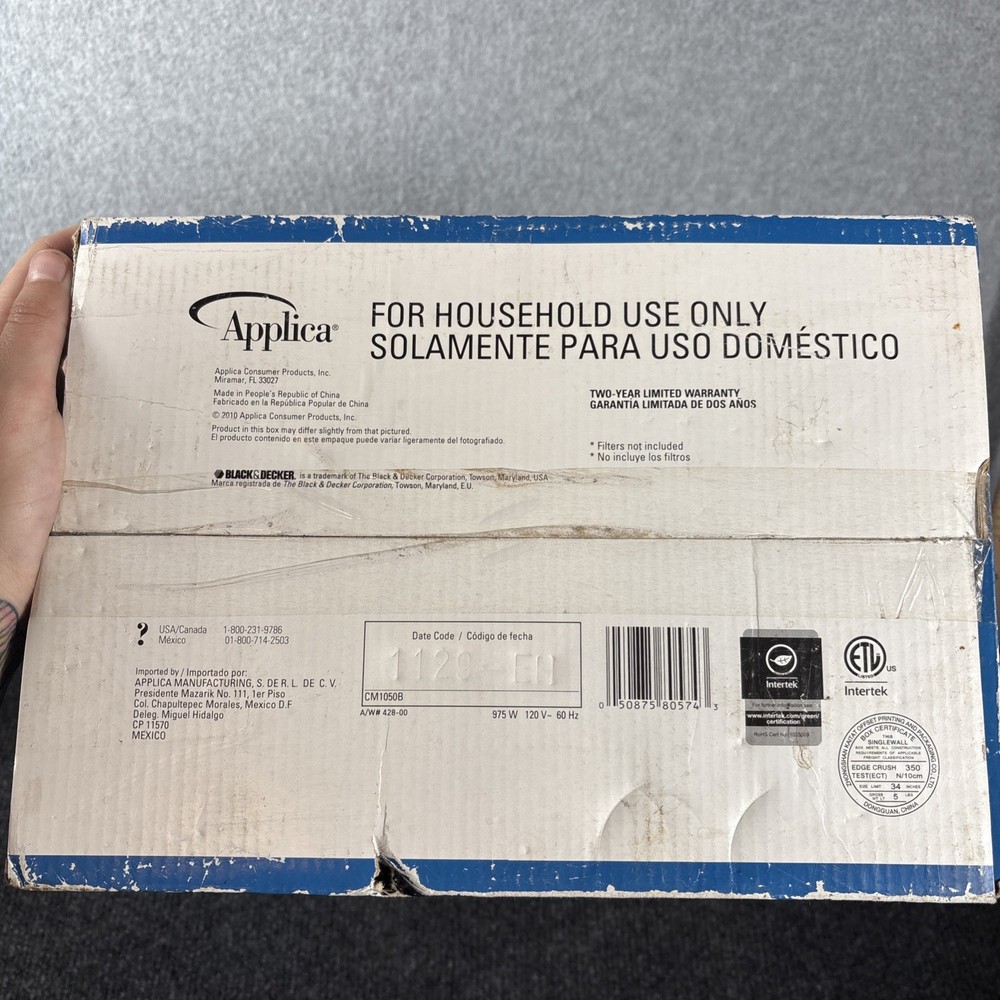 Black & Decker 12 Cup Programmable Coffee Maker Black - Open Box