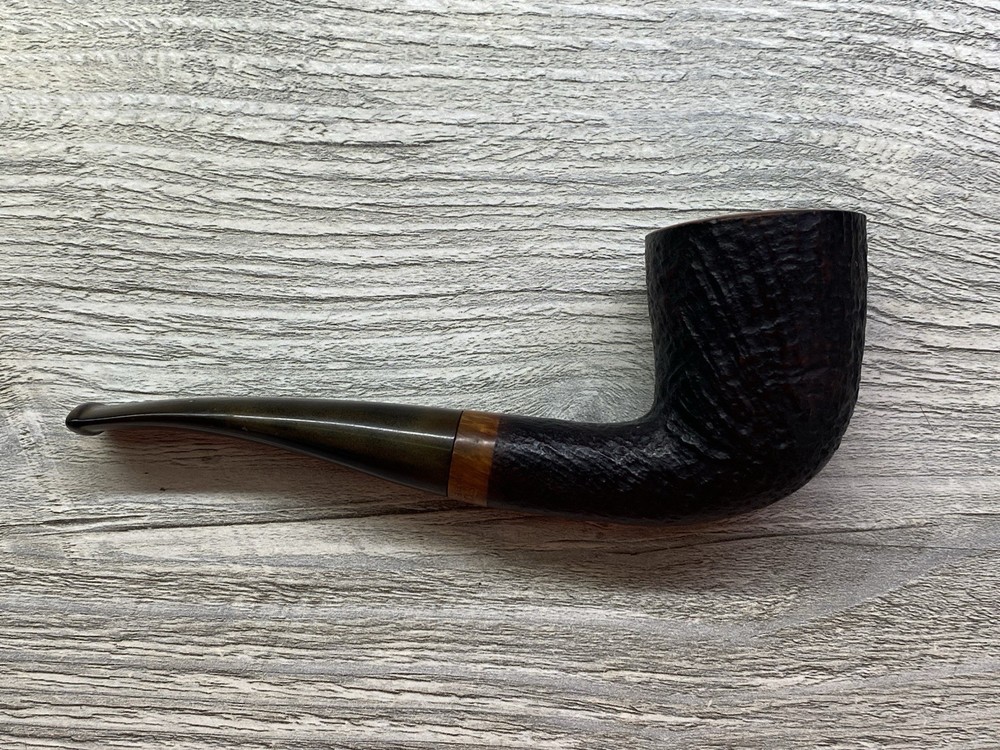 Vintage STANWELL Bent Sandblast Dublin With Silver Plaquette Pipe