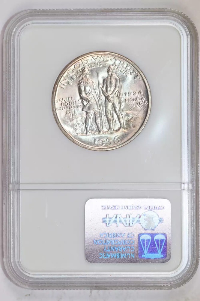 1936-D BOONE SILVER COMMEMORATIVE HALF DOLLAR NGC MS64 CAC!