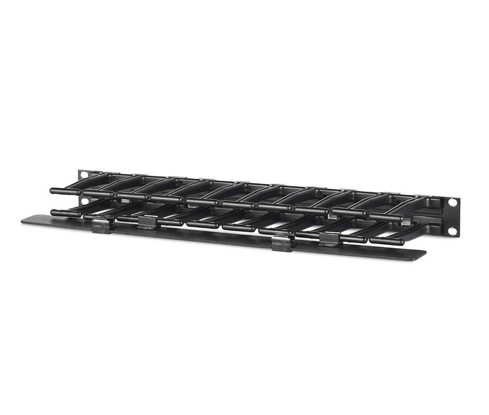 APC AR8602A Horizontal Cable Manager, 1U x 4" Deep, Single-Sided with Cover