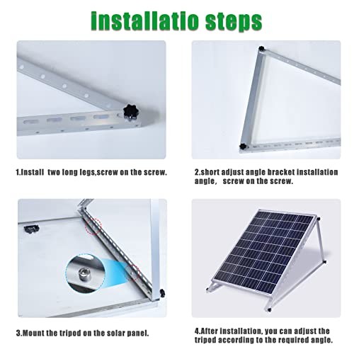 2 Sets 45Inch Solar Panel Mounting Brackets with Adjustable Solar Panel Tilt