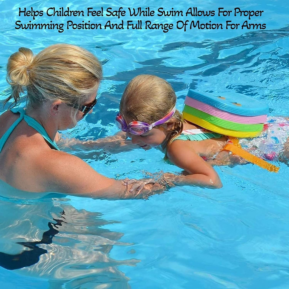 Swim Float Kids Back Belt: Pool Safe Dual-Lock Buckle 140Lbs Pull-Tested - Zero