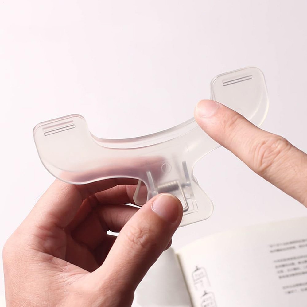 2pcs Transparent Book Clip Practical Note Clip Reading Book Marker Clip for Book