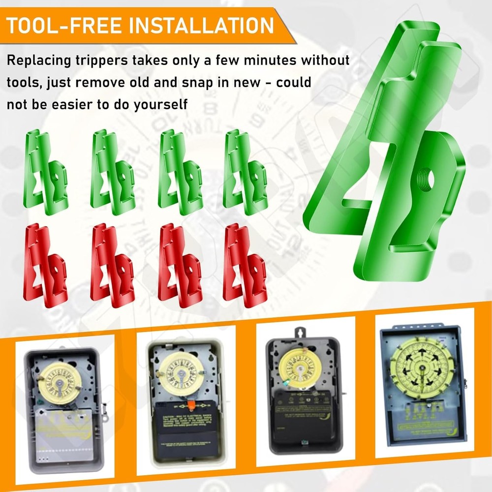 Pool Timer On Off Clips/Time Switch Replacement Trippers for Green and Red