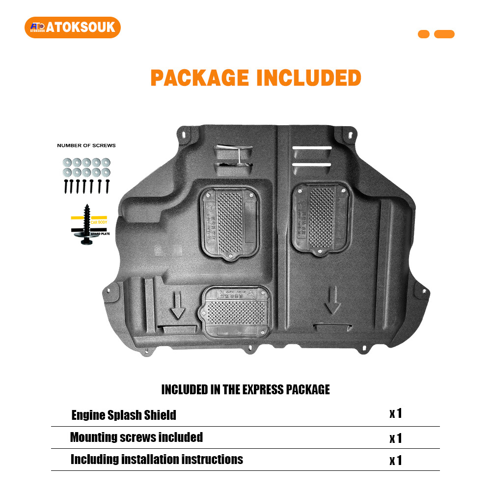 Engine Skid Plate For 2012-2018 Ford Focus Under Splash Shield Heavy Duty