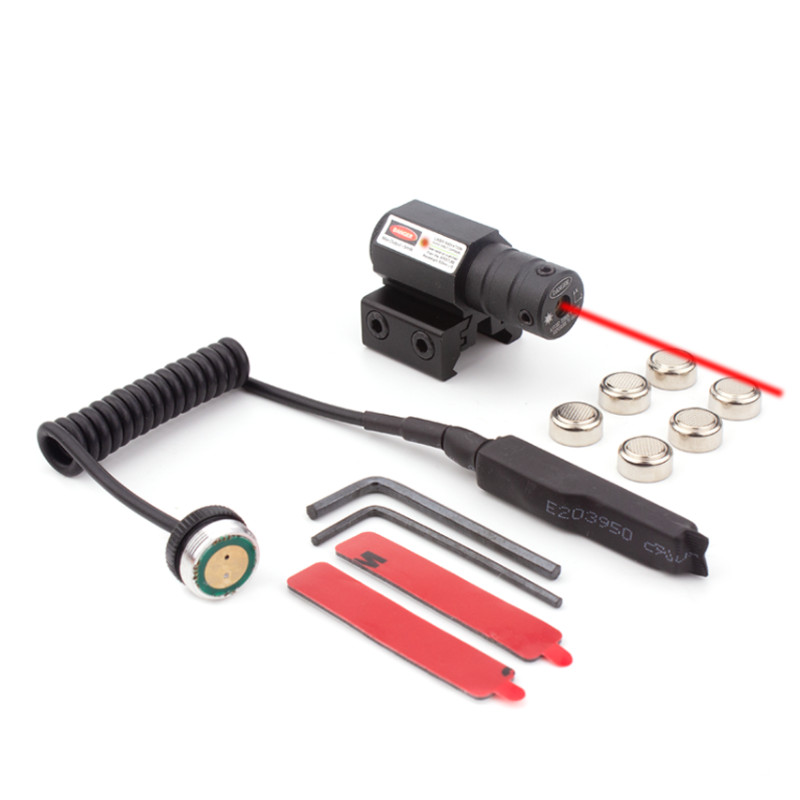 Tactical Compact Red Laser Sight 11mm/21mm with Extend Pressure Switch
