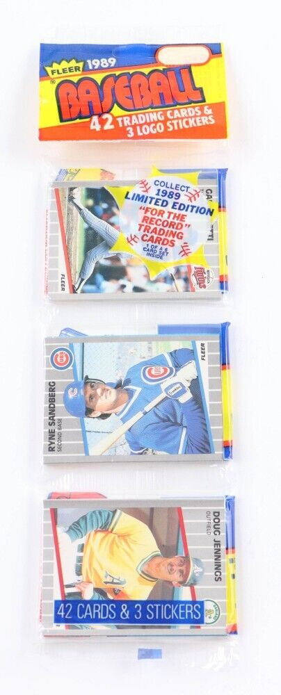 1989 FLEER RACK PACK (42 CARDS) RYAN SANDBERG CUBS FRONT * POSS RIPKEN ERROR???