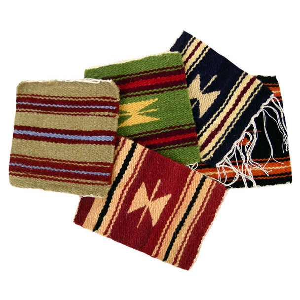 Peruvian Coasters - 100% Wool Hand Woven 5" x 5" Assorted Colors