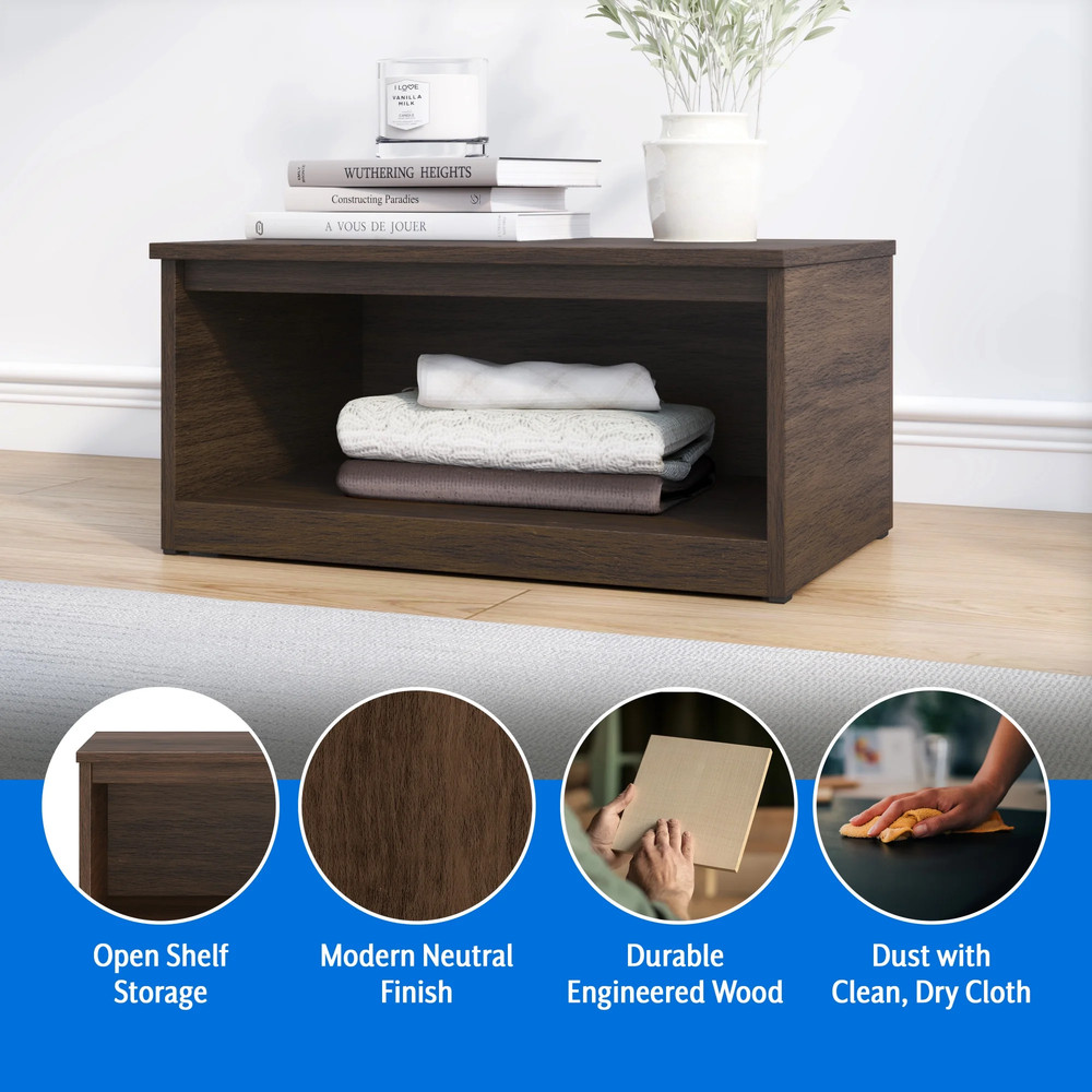 Ardent Open Shelf Modular Storage System, Walnut