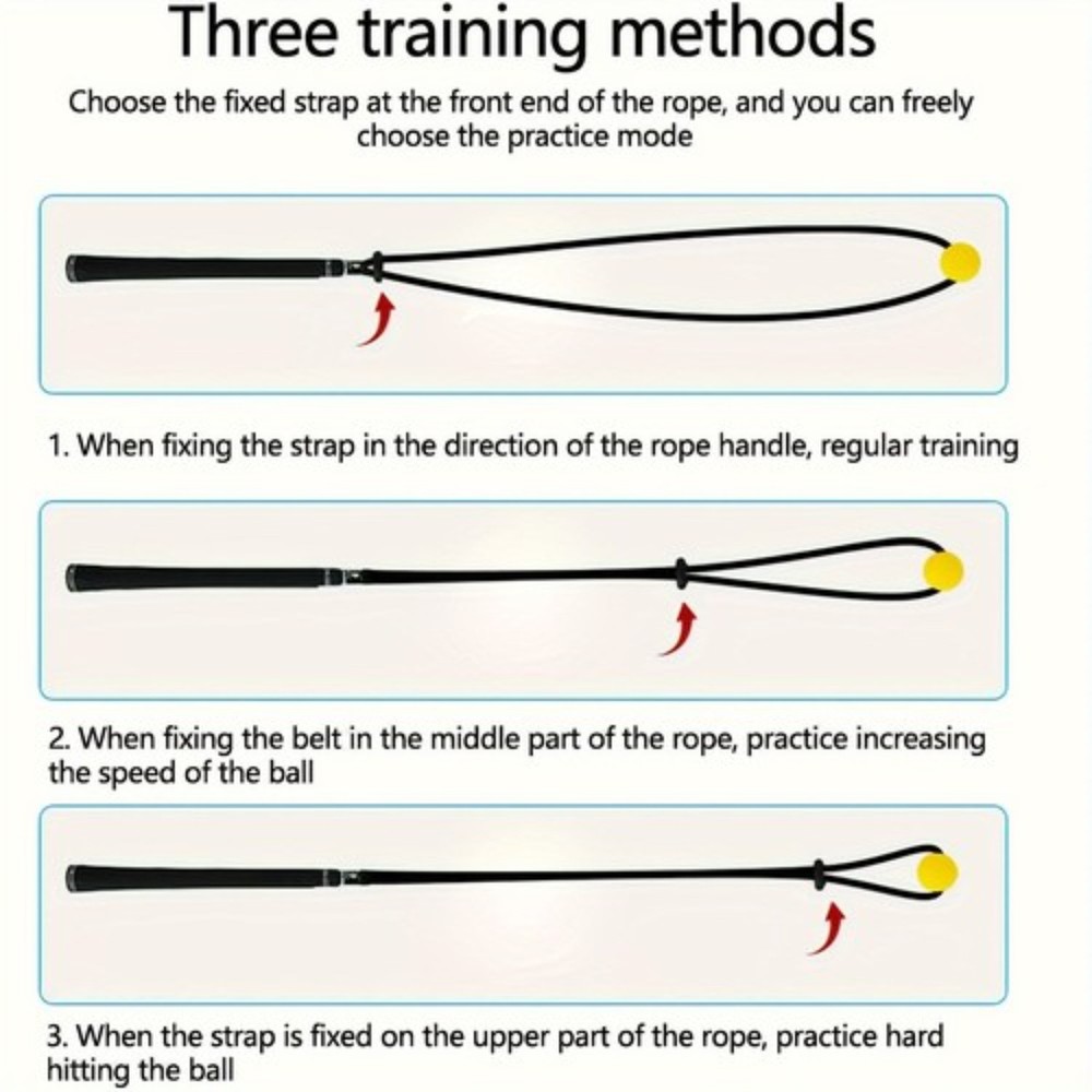 Golf Swing Practice Rope Trainer Equipment Improve Rhythm Lagging
