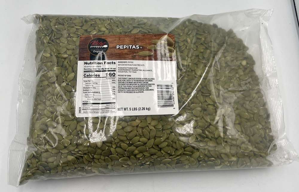 Katy s Kitchen PEPITAS 5 LBS Best By 12/29/2026