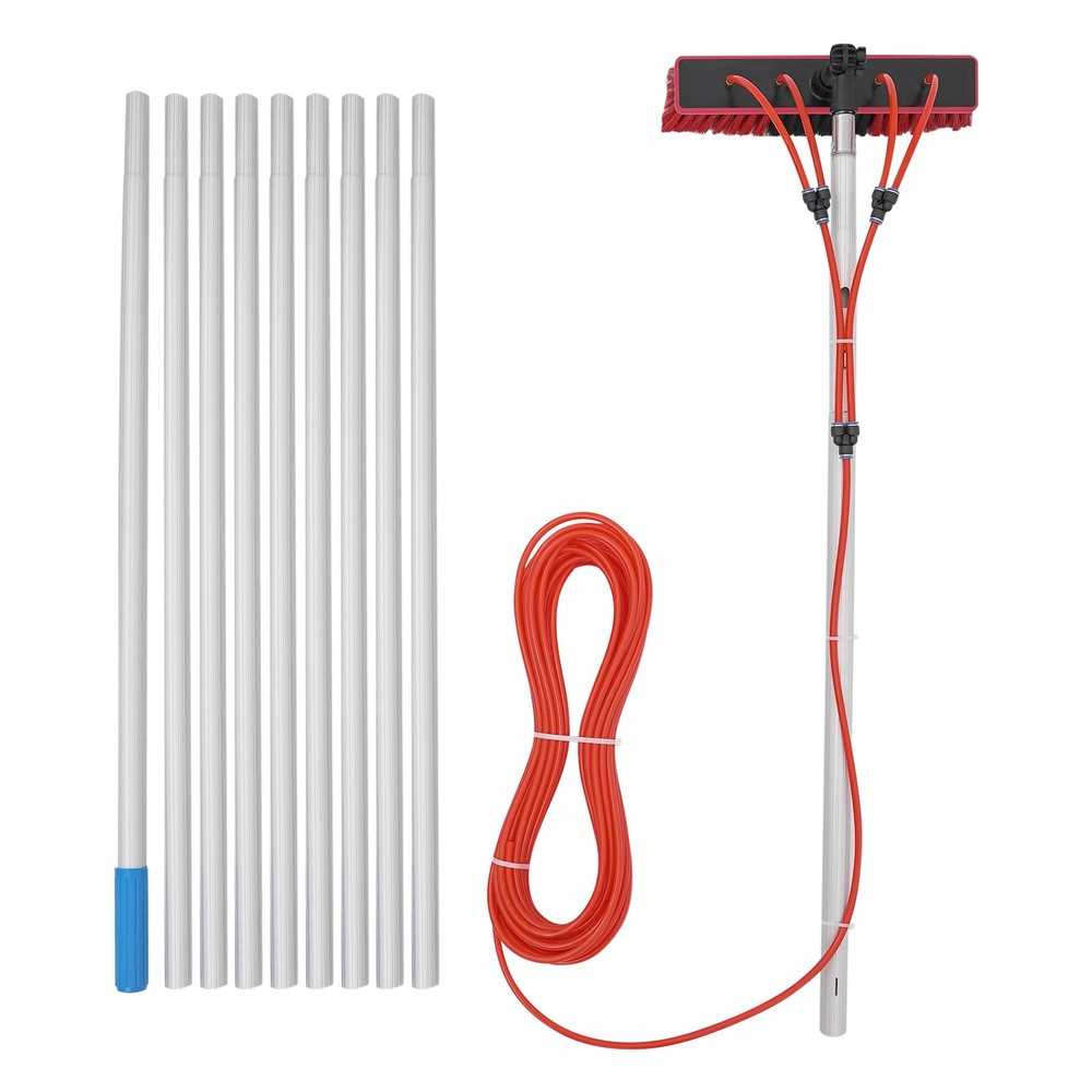 Solar Panel Cleaning Brush & Pole Kit Window Cleaner 10m Cleaning System
