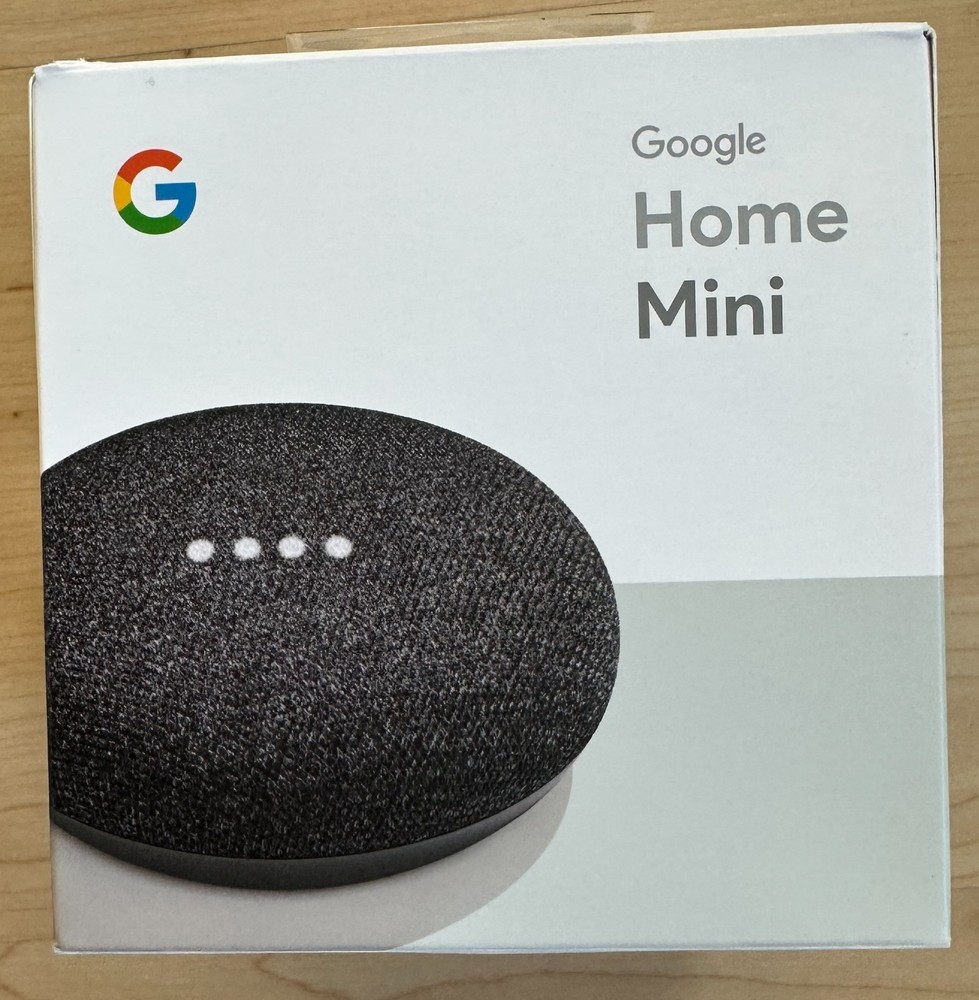 Google Home Mini Smart Speaker– Charcoal (GA00216-US) –Open box