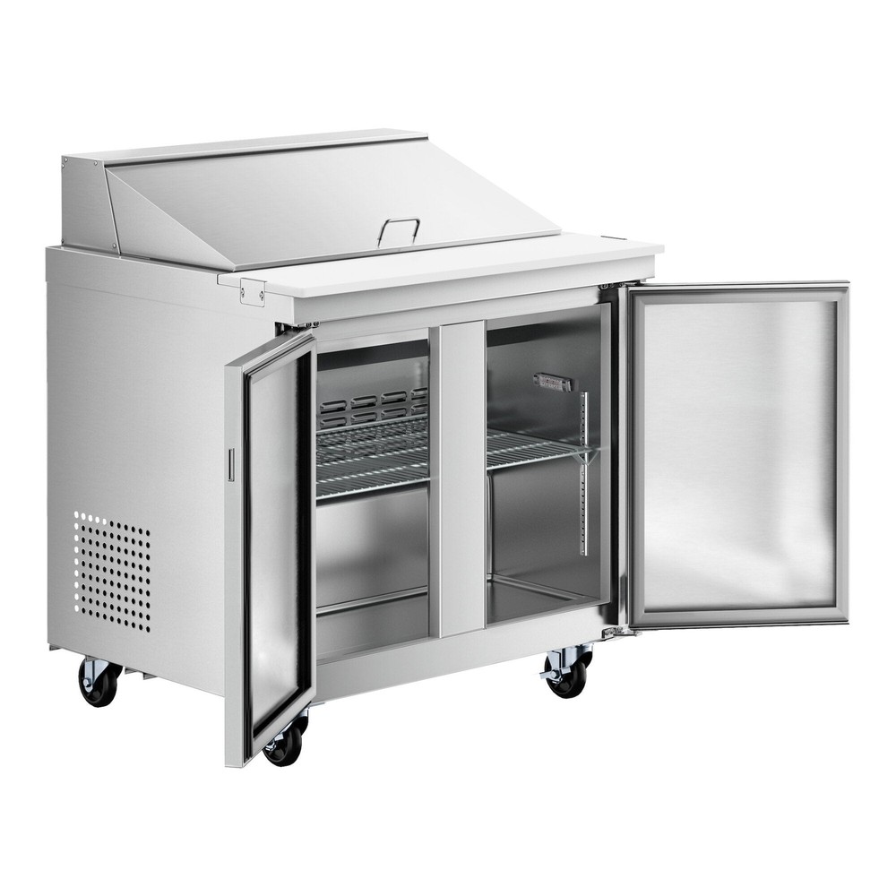 36" 2 Door Refrigerated Sandwich Prep Table