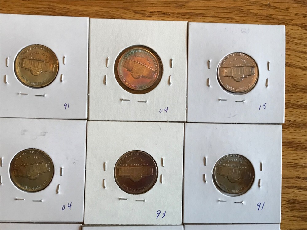 toned Jefferson Nickels