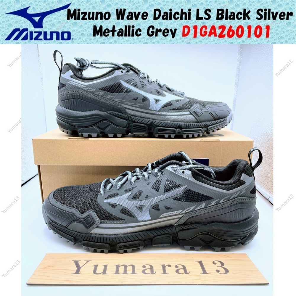 Mizuno Wave Daichi LS Black Silver Metallic Grey D1GA260101 Men's Size