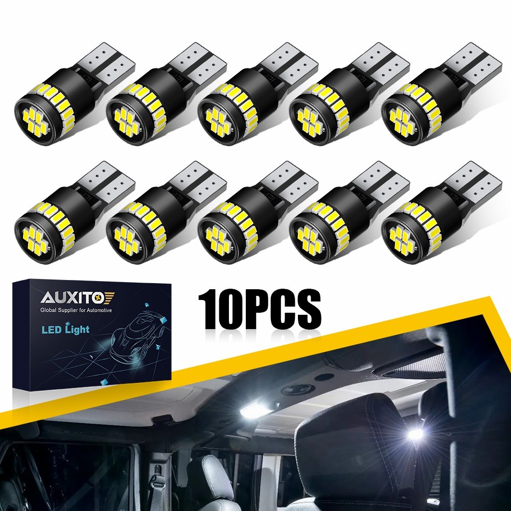 AUXITO T10 LED License Plate Light Bulbs 6000K Super Bright White 168 2825 194