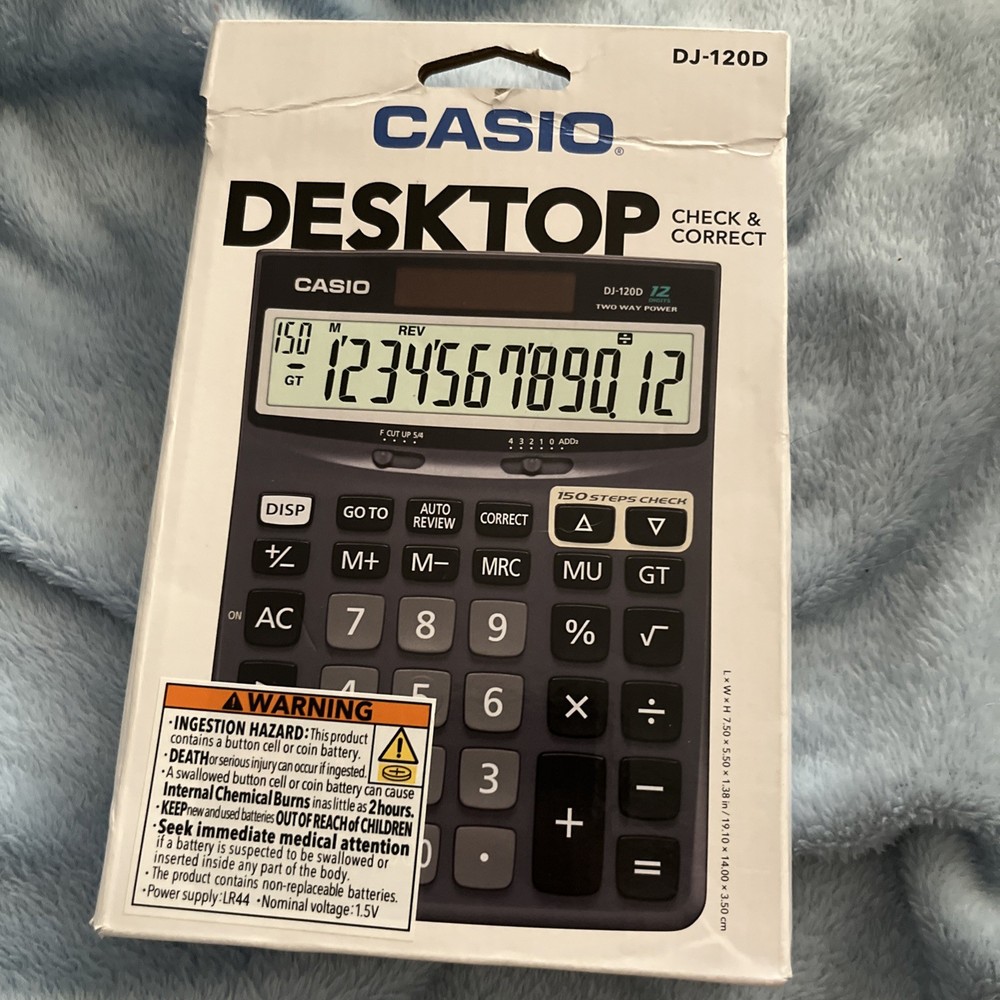 Casio Check & Recheck DJ-120D Plus Calculator Check & Correct