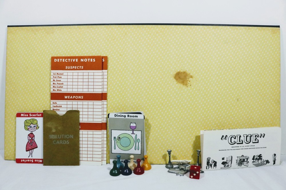 1950 Game Clue Detective Game