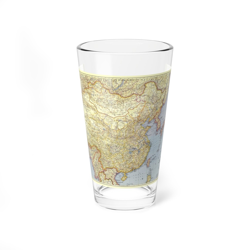 China (1945) (Map) Pint Glass 16oz