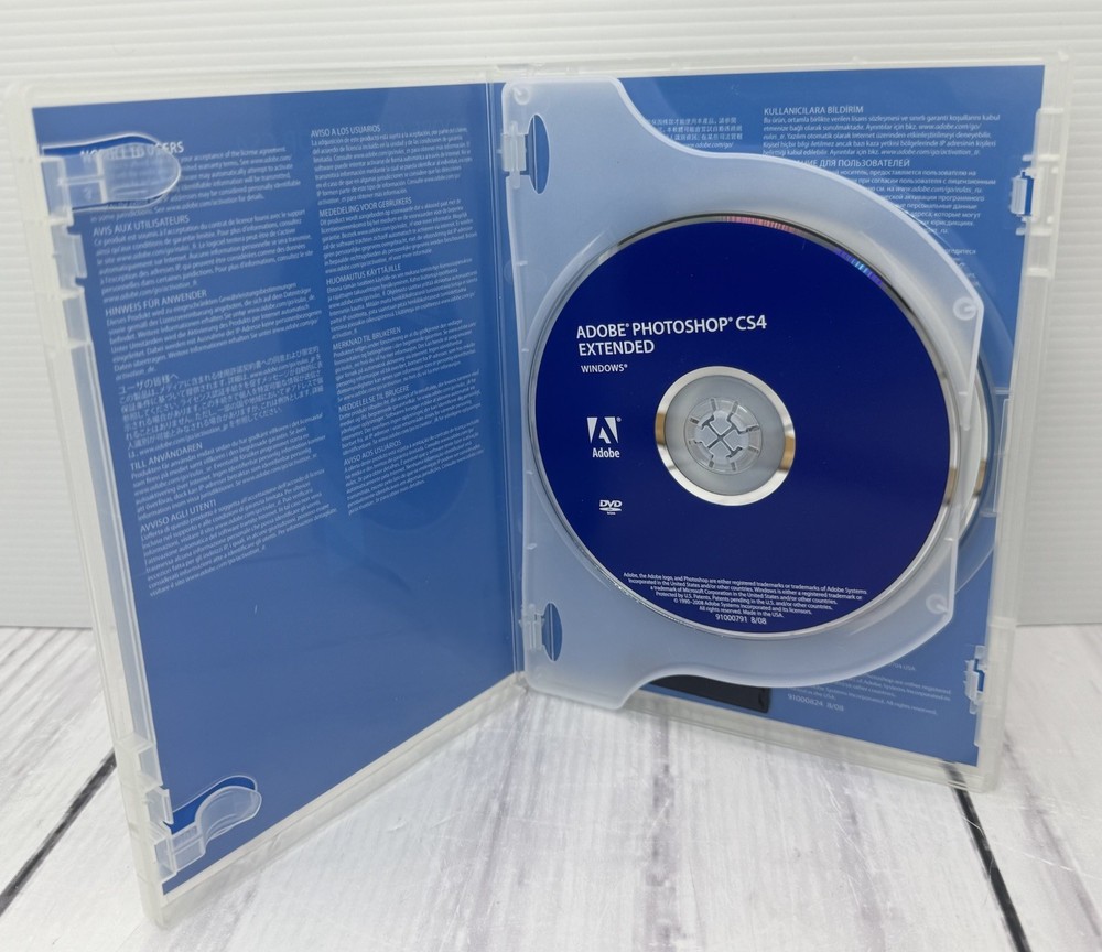 Adobe Photoshop Extended CS3 Disc Windows With Serial Number Video Workshop Disc