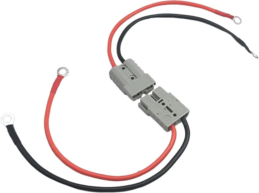 2Pcs Electric Forklift Charging Plug Cable with O Ring Battery Connect Grey