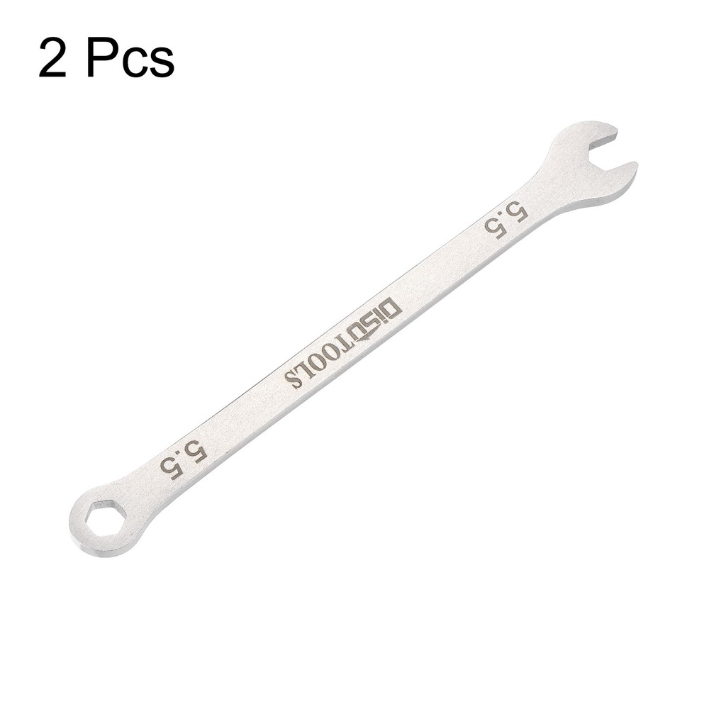 2pcs Thin Combination Wrench 5.5mm Metric 6-Point 15 Degree Offset Wrenches