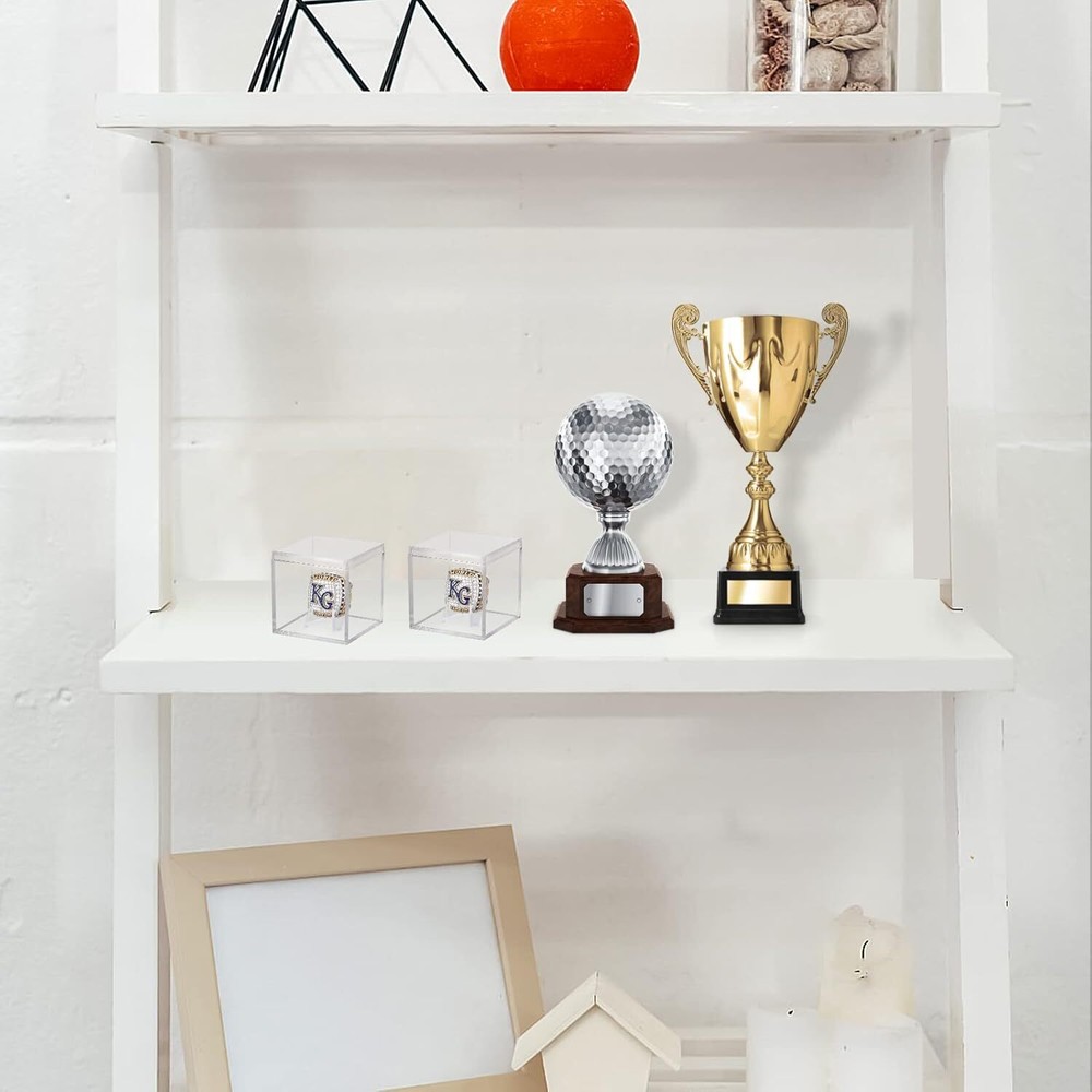 Championship Ring Display Case 3pcs Clear Acrylic Golf Ball Display Box