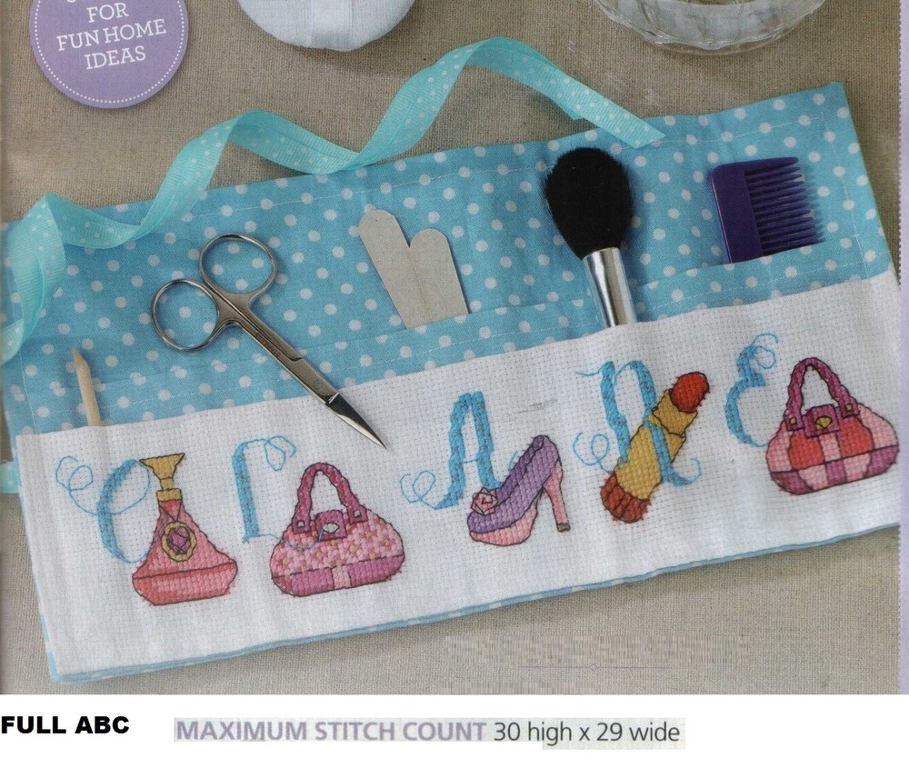 GIRLY ABC  CROSS STITCH PATTERN  ONLY  EQ -  RYV