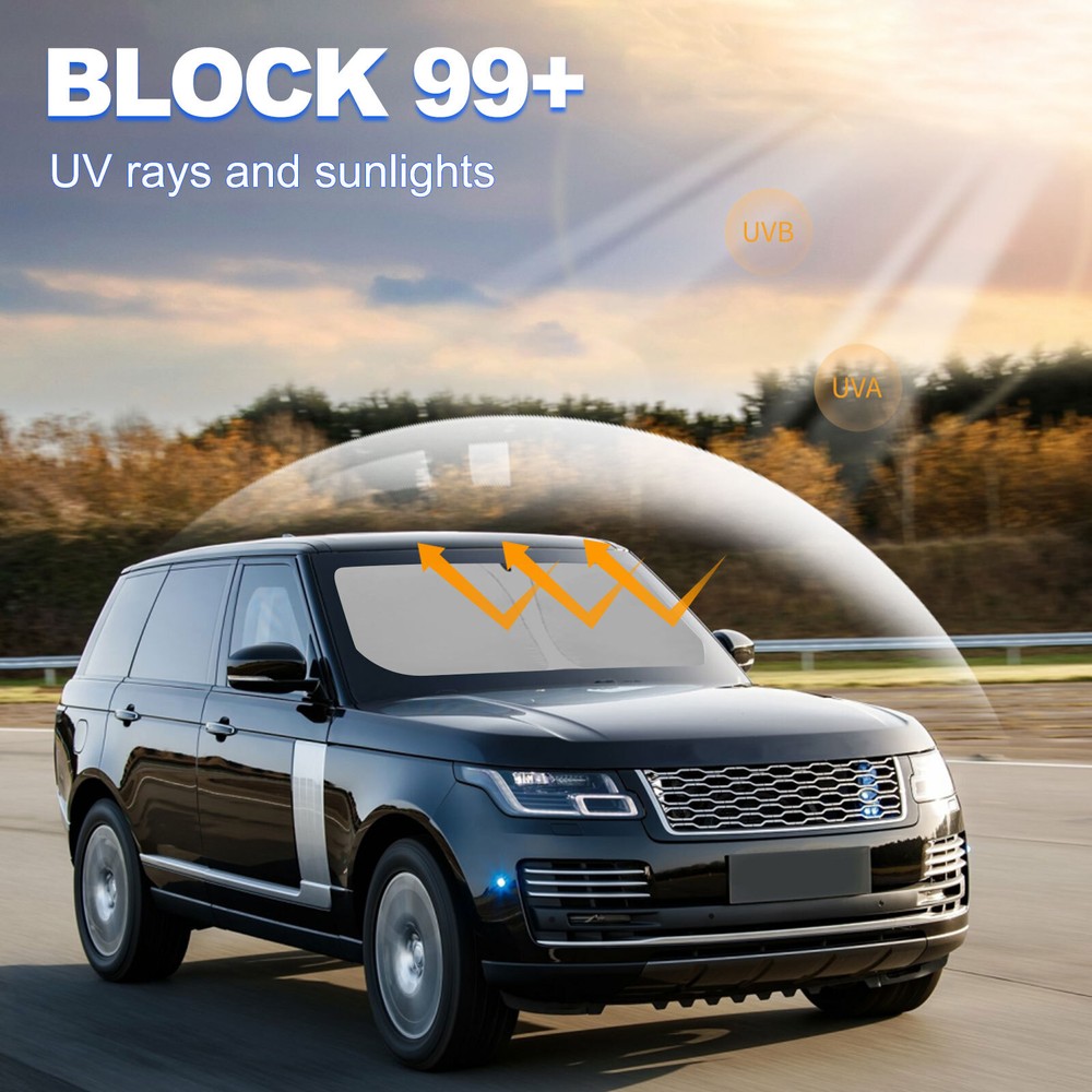 For Range Rover Sport 2014-2022 Front Windshield Sunshade Shield Sun UV Visors