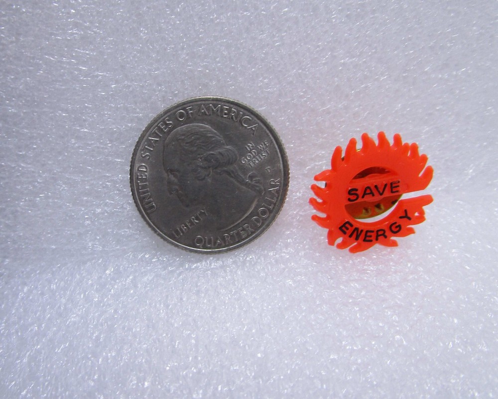 Save Energy Plastic Pin