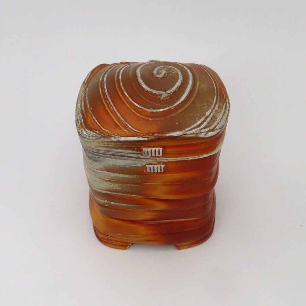 Tom White Studio Ceramic Handmade Thrown Stoneware Lidded Box Candy Spice Jar