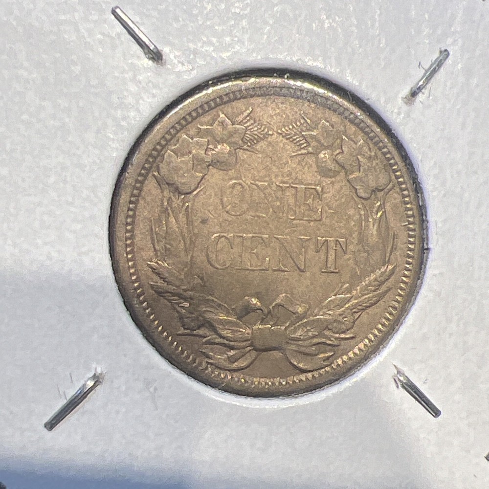 1858 Flying Eagle Cent - Small Letters RPD REPUNCHED DATE