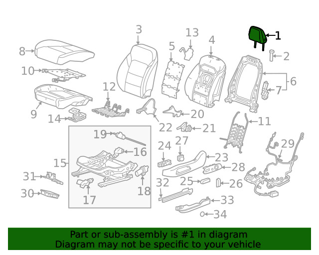 Genuine GM Headrest 85138626