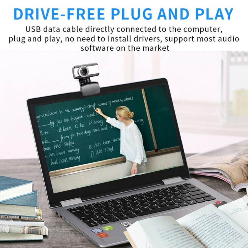 480P Webcam USB 2.0 Web Camera Built-in Microphone for Windows 7/8/10/11 PC
