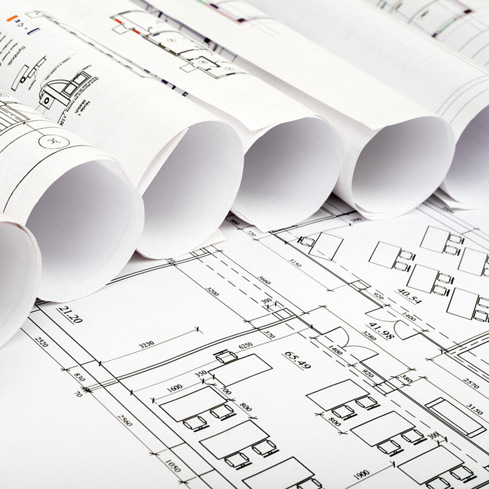 Wide Format Paper Plotter Paper 4 Rolls 24 in x 150 ft CAD Bond Rolls 2"Core