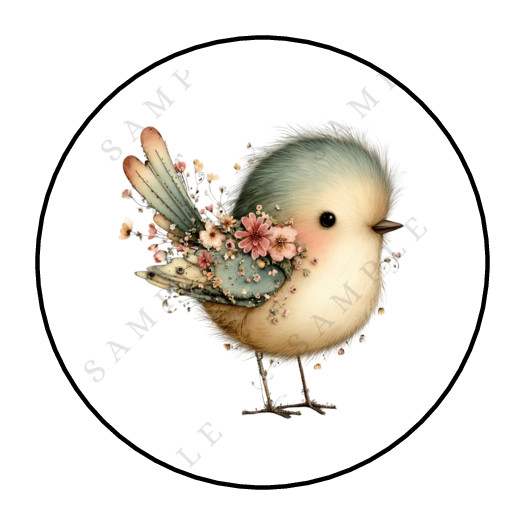 Cute bird stickers labels tags envelope seals