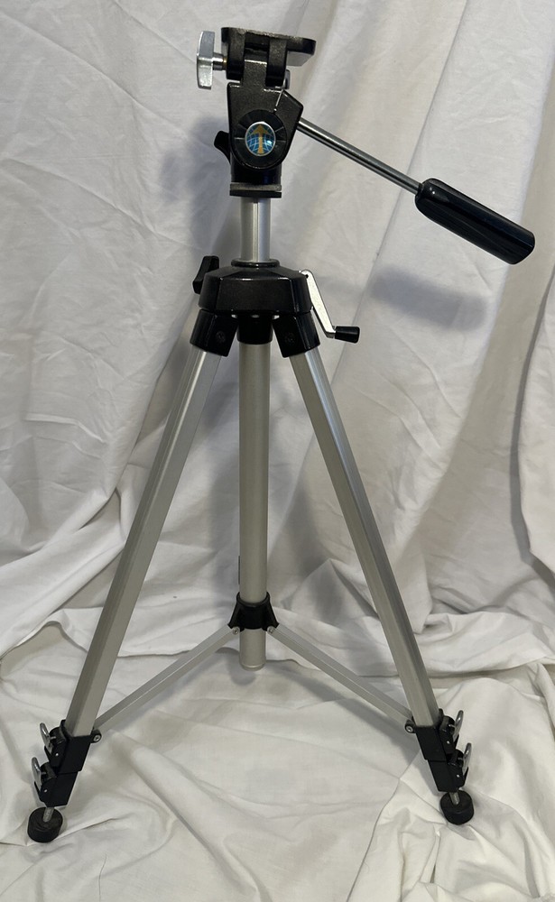 Adjustable Camera Tripod w/ Pan Tilt Head & Quick Release Plate Aluminum