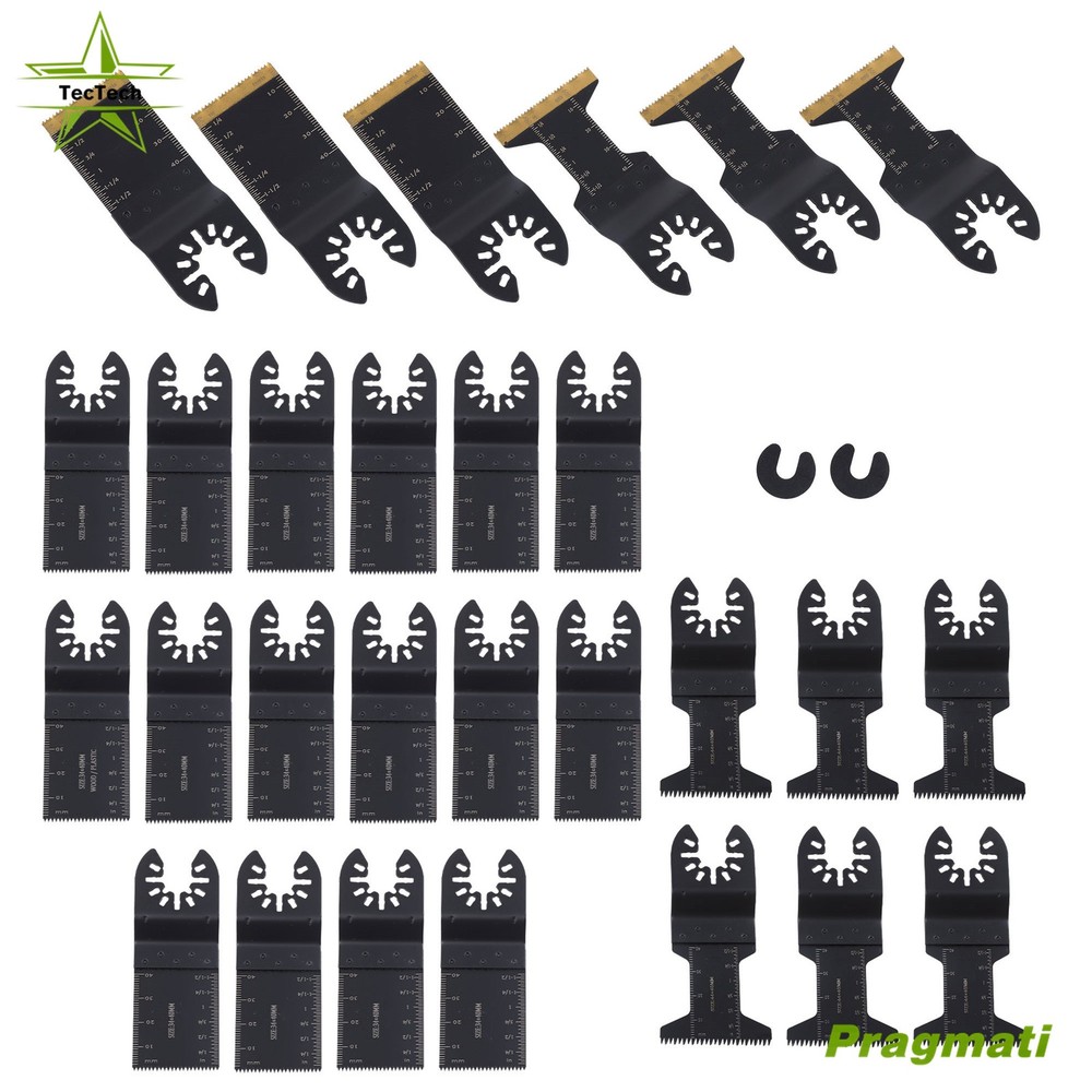 28 Pack Oscillating Saw Blades Professional Titanium Multitool Blades