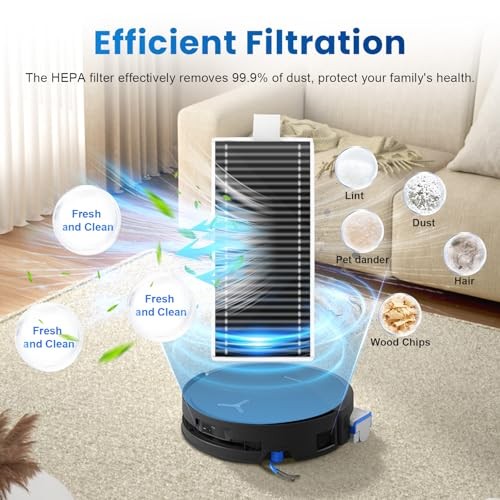 19 Pack Replacement Accessories Kit Compatible with ECOVACS DEEBOT X9 Pro Omni