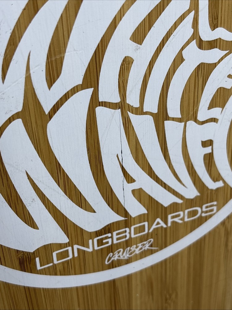 White Wave Longboard - 41” Inches - Hellion 2 Bearings - Hoolighn Wheels