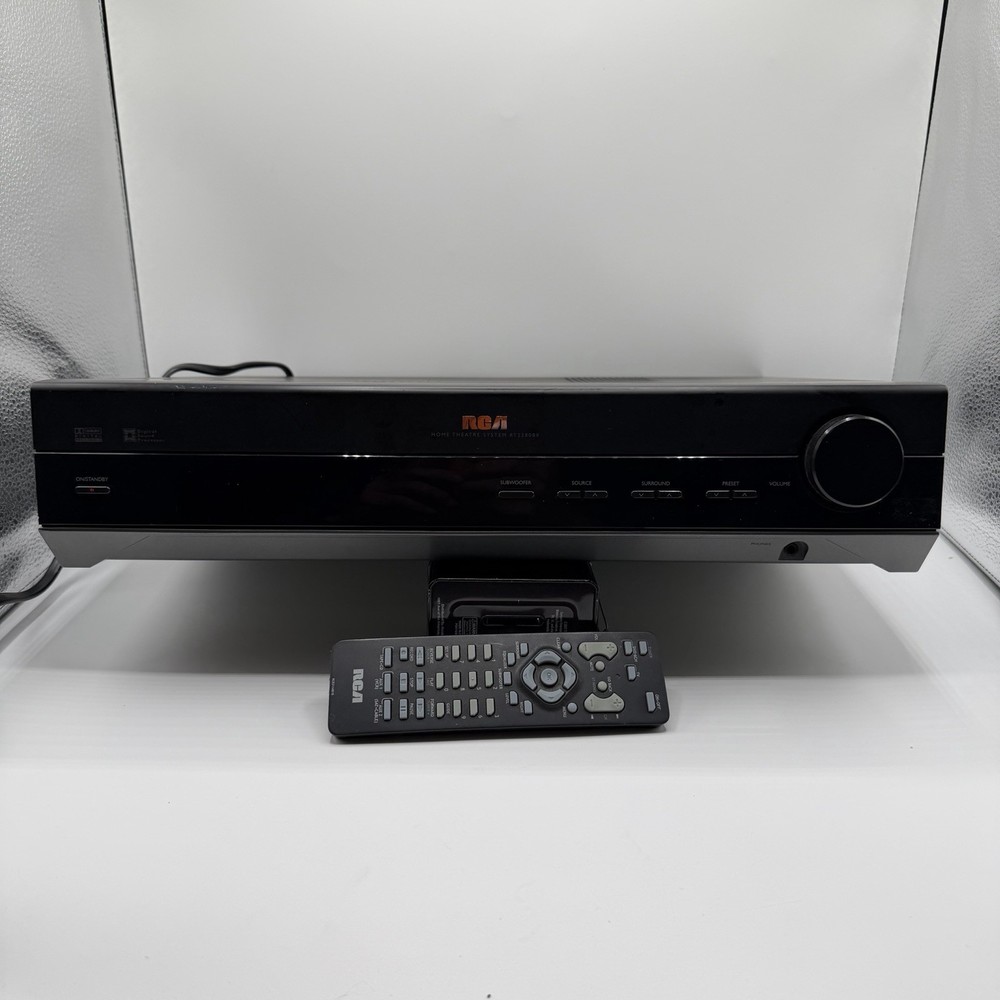 RCA Audio Video Receiver ForHome Theater System RT2380BKB W Remote Untested READ
