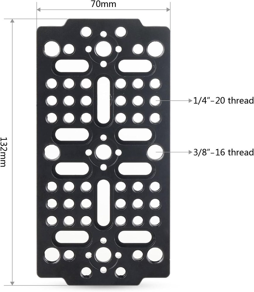 SmallRig Multi-Functional Cheese Plate with 1/4 3/8 Threads, Baseplate