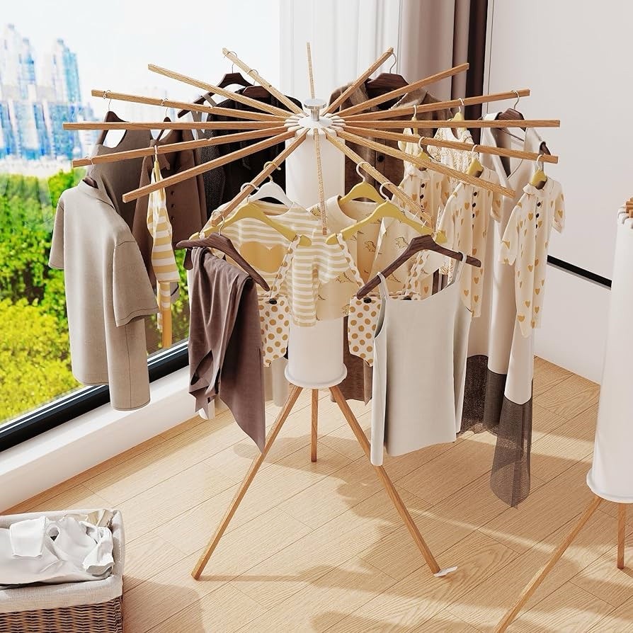 Clothes Drying Rack Tripod,Drying Rack Clothing,Laundry Drying Rack,Floor Sta...