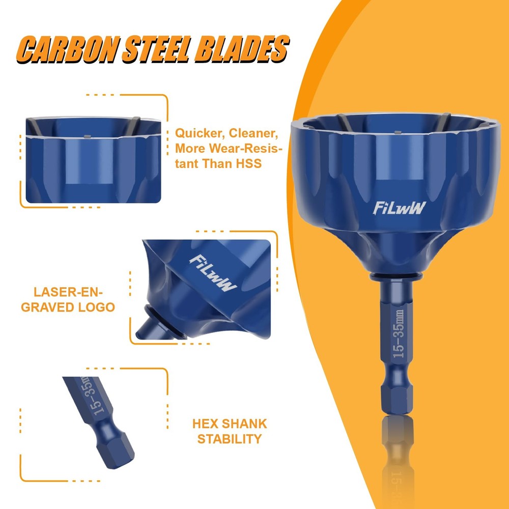 Deburring External Chamfer Tool Set, Tungsten Carbide Chamfering Drill Bit, D...