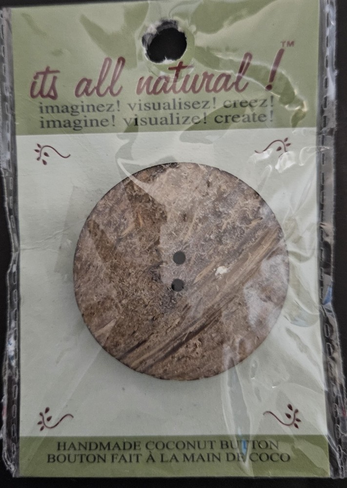 It's All Natural Handmade Coconut Button