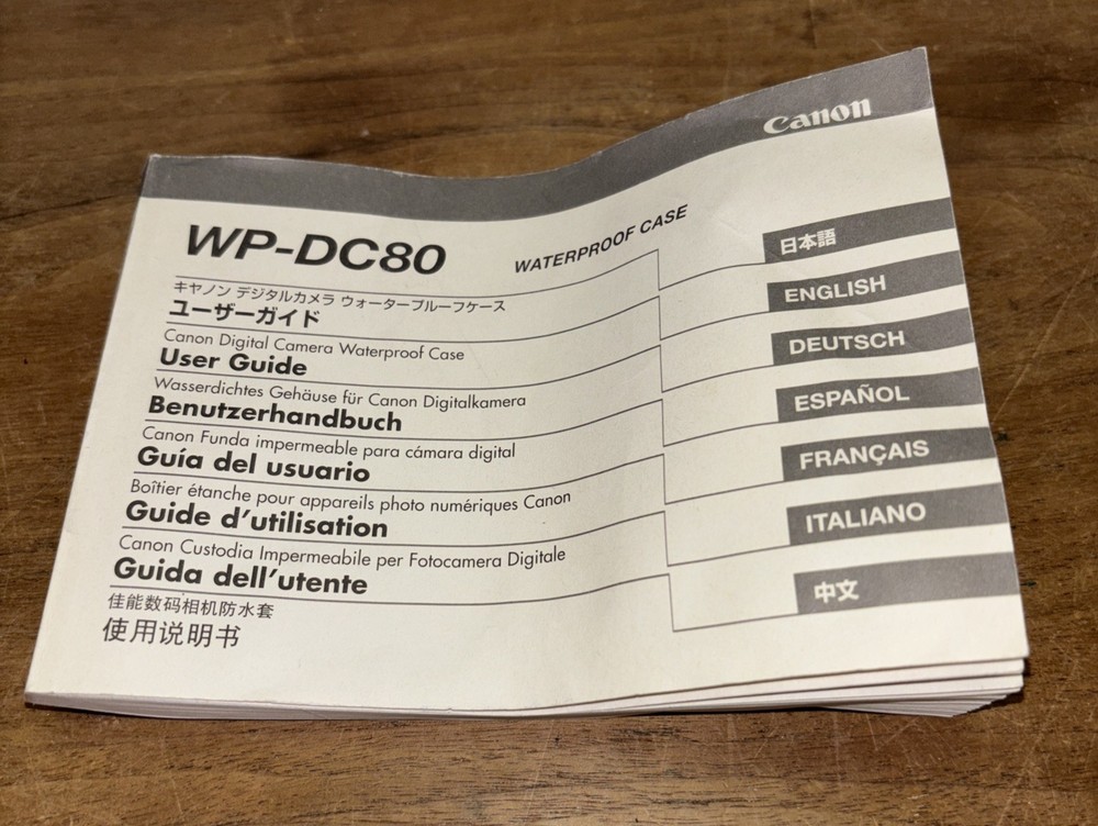 Canon WP-DC80 Digital Camera Waterproof Case Underwater