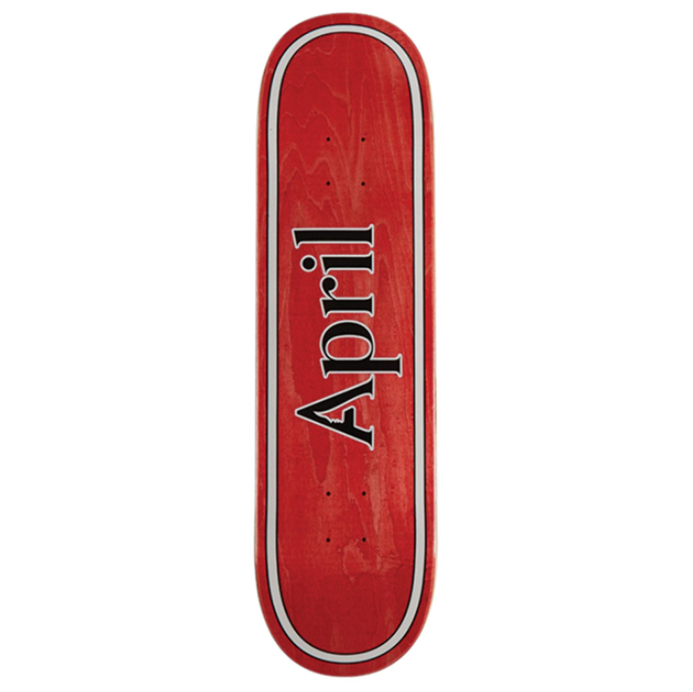 April Skateboard Deck OG Logo Red White 8.25
