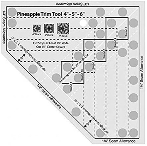 The Pineapple Ruler New Quilting Ruler Pineapple Trim Tool Creative Grids blocks